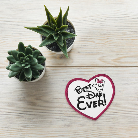 Best Day Ever ASL Disney inspired I LOVE YOU Embroidered patches Embroidered patches