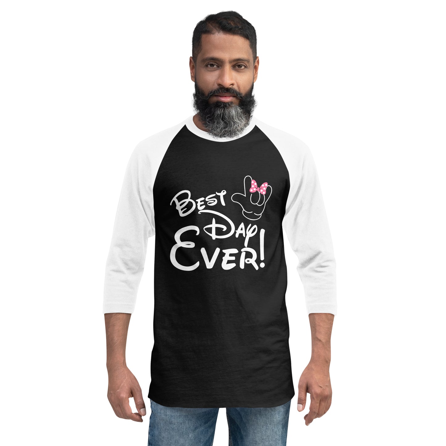 Best Day Ever Disney inspired ASL I LOVE YOU 3/4 sleeve raglan shirt